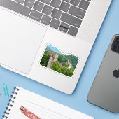 Sticker aquarelle Great Wall de Chine (Ordinateur portable avec iPhone)