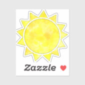 Sticker Aquarelle jaune (Feuille)