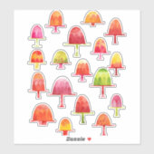 Sticker Aquarelle Jellies Food Art (Feuille)