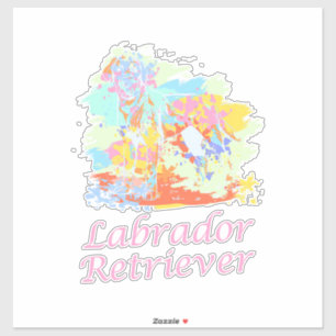 Sticker Aquarelle Labrador Retriever