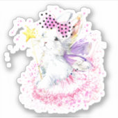 Sticker Aquarelle Lapin Fairy (Devant)