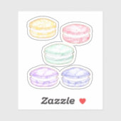 Sticker Aquarelle Macarons français (Feuille)