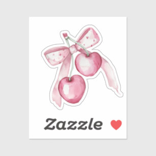 Sticker Aquarelle mignonne Fils roses