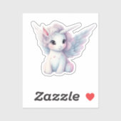 Sticker aquarelle mignonne licorne (Feuille)