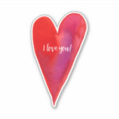 Sticker Aquarelle minimaliste valentine (Devant)