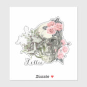 Sticker Aquarelle moderne Floral Halloween Script (Feuille)