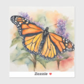 Sticker Aquarelle Monarch Papillon Imprimer (Feuille)