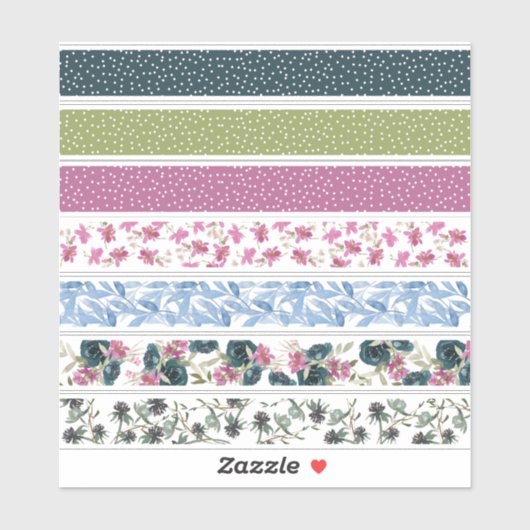 Sticker Aquarelle Motif Floral (Feuille)