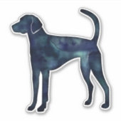 Sticker Aquarelle noire américaine Silhouette (Devant)