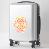 Sticker Aquarelle Oeuf de Pâques Croix orange (Sur valise)