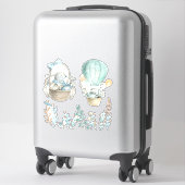 Sticker Aquarelle Pâques Paniers Blanc ou Clair (Sur valise)