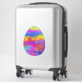 Sticker Aquarelle Peint Arc-en-ciel clair Couleur Oeuf de  (Sur valise)