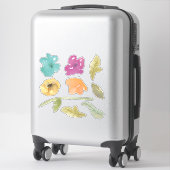 Sticker Aquarelle Peint Fleurs Mix (Sur valise)