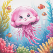 Sticker Aquarelle peinture méduse (Recto)