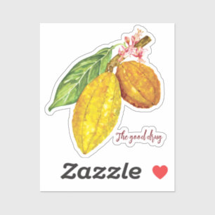 Sticker Aquarelle personnalisée fruit chocolat