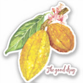 Sticker Aquarelle personnalisée fruit chocolat (Recto)