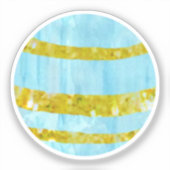 Sticker Aquarelle Planet Espace Extérieur Fête Anniversair (Recto)