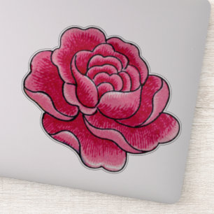 Sticker Aquarelle rose Fleur
