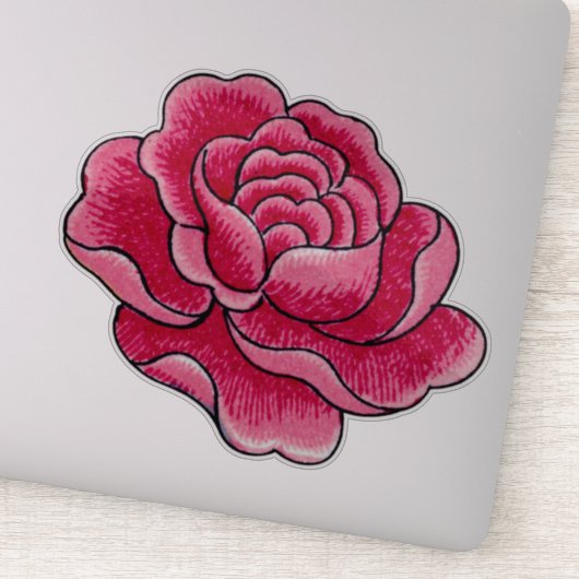 Sticker Aquarelle rose Fleur (Détail)