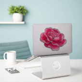 Sticker Aquarelle rose Fleur (Ordinateur portable sur le bureau)