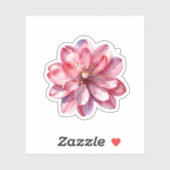 Sticker Aquarelle rose Sakura fleurs de cerisier (Feuille)