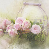 Sticker aquarelle-roses-et-panier (Devant)