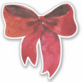 Sticker Aquarelle rouge arc joli vacances (Devant)