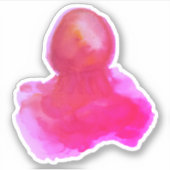 Sticker Aquarelle Sea Creator Chaud Rose Jellyfish (Devant)