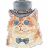 Sticker Aquarelle Steampunk Kitty (Devant)