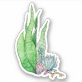 Sticker Aquarelle Succulente Végétation Botanique (Devant)