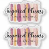 Sticker Aquarelle tendance Peinture Trucs Plum Purple Logo (Devant)