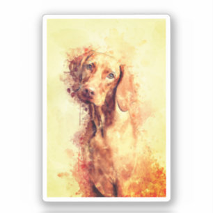 Sticker Aquarelle Vizsla
