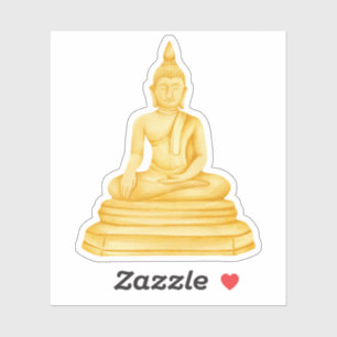 Sticker Aquarelle Wat Muang Golden Bouddha