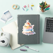Sticker Aquarelle Whimsical Birthday Cake (Couverture iPad)