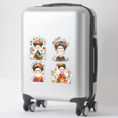 Sticker Aquarelle Whimsical Frida Kahlo Illustrations (Sur valise)