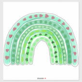 Sticker Aquarelle Whimsical Peint Arc-en-ciel (Feuille)