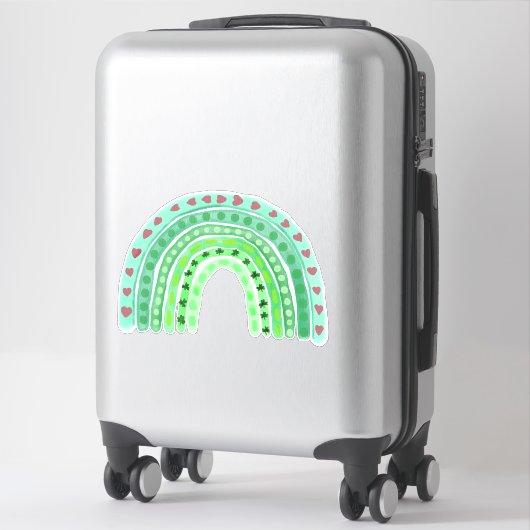 Sticker Aquarelle Whimsical Peint Arc-en-ciel (Sur valise)