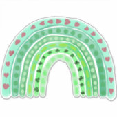 Sticker Aquarelle Whimsical Peint Arc-en-ciel (Devant)