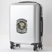 Sticker Aquarium Chat de mer profond Graphique de chat drô (Sur valise)