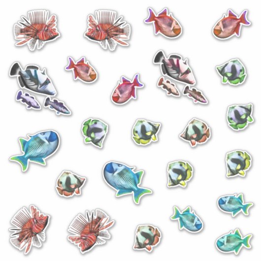 Sticker Aquarium Fish (Devant)