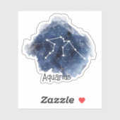 Sticker Aquarius Starry Constellation de nuit personnalisé (Feuille)