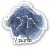 Sticker Aquarius Starry Constellation de nuit personnalisé (Devant)