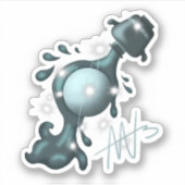 Sticker Aquarius Uranus Zodiac cosmique (Devant)