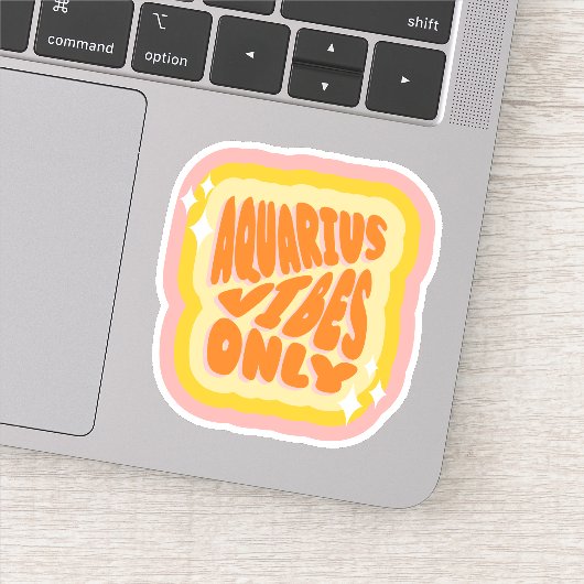 Sticker Aquarius Vibes Only | Girl | Aesthetic Horoscope (Détail)