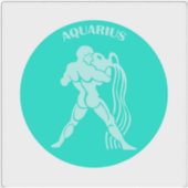Sticker Aquarius, Zodiac Sign, Horoscope, Astrology (Devant)