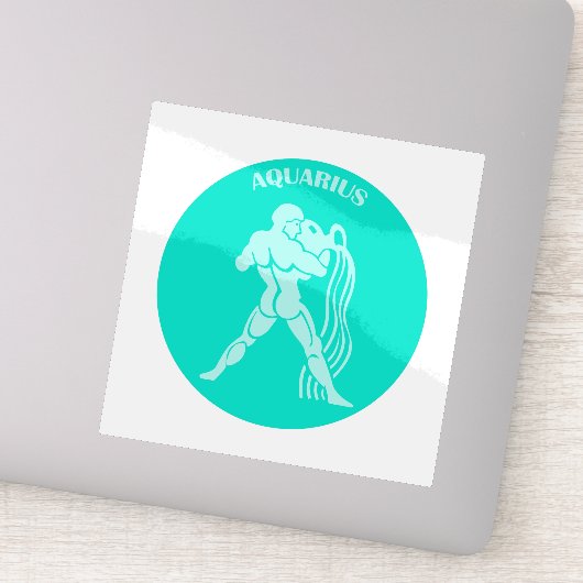 Sticker Aquarius, Zodiac Sign, Horoscope, Astrology (Détail)