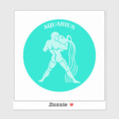 Sticker Aquarius, Zodiac Sign, Horoscope, Astrology (Feuille)