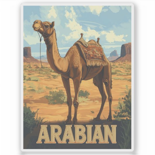 Sticker Arabian Desert Adventure - Camel (Devant)