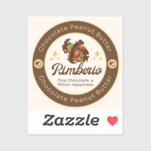 Sticker Arachide au chocolat Rimberio (Feuille)