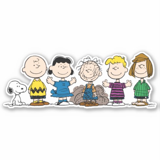 Sticker Arachides amis dans une rangée (Devant)